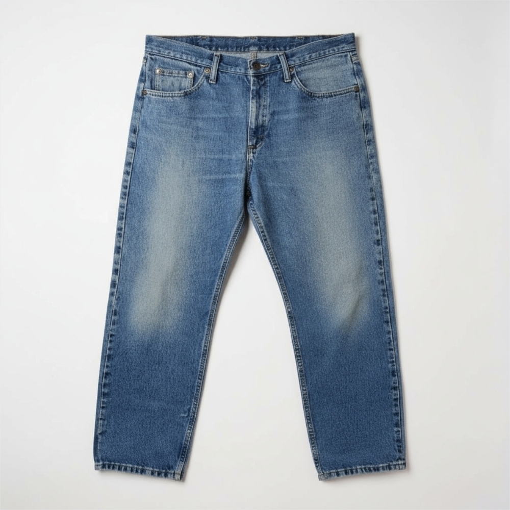 Wrangler Men's 34x30 Relaxed Fit Straight Leg Jeans | Classic Medium Wash Denim